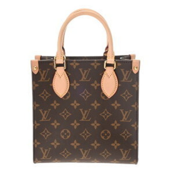 Louis Vuitton Monogram Sac Plat brown tote bag canvas - Picture 1 of 9
